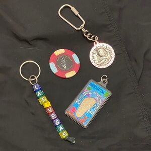Assorted Colorful Keychain Set with Vegas and Bermuda Charms